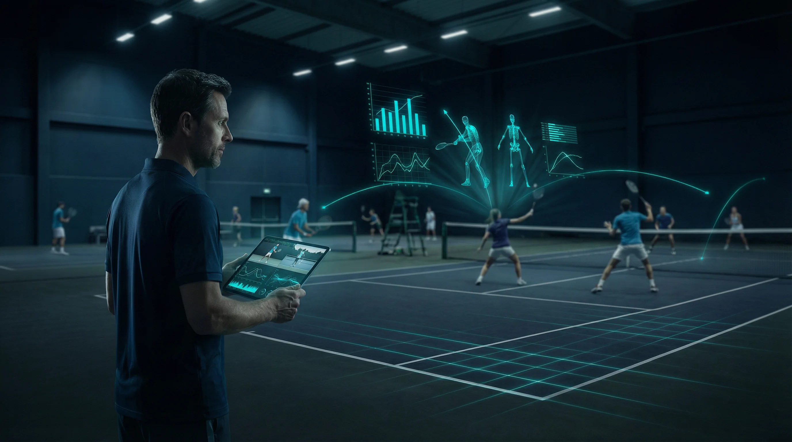 Badmintontrainer nutzt MovAcam Tablet für Echtzeit-Analyse