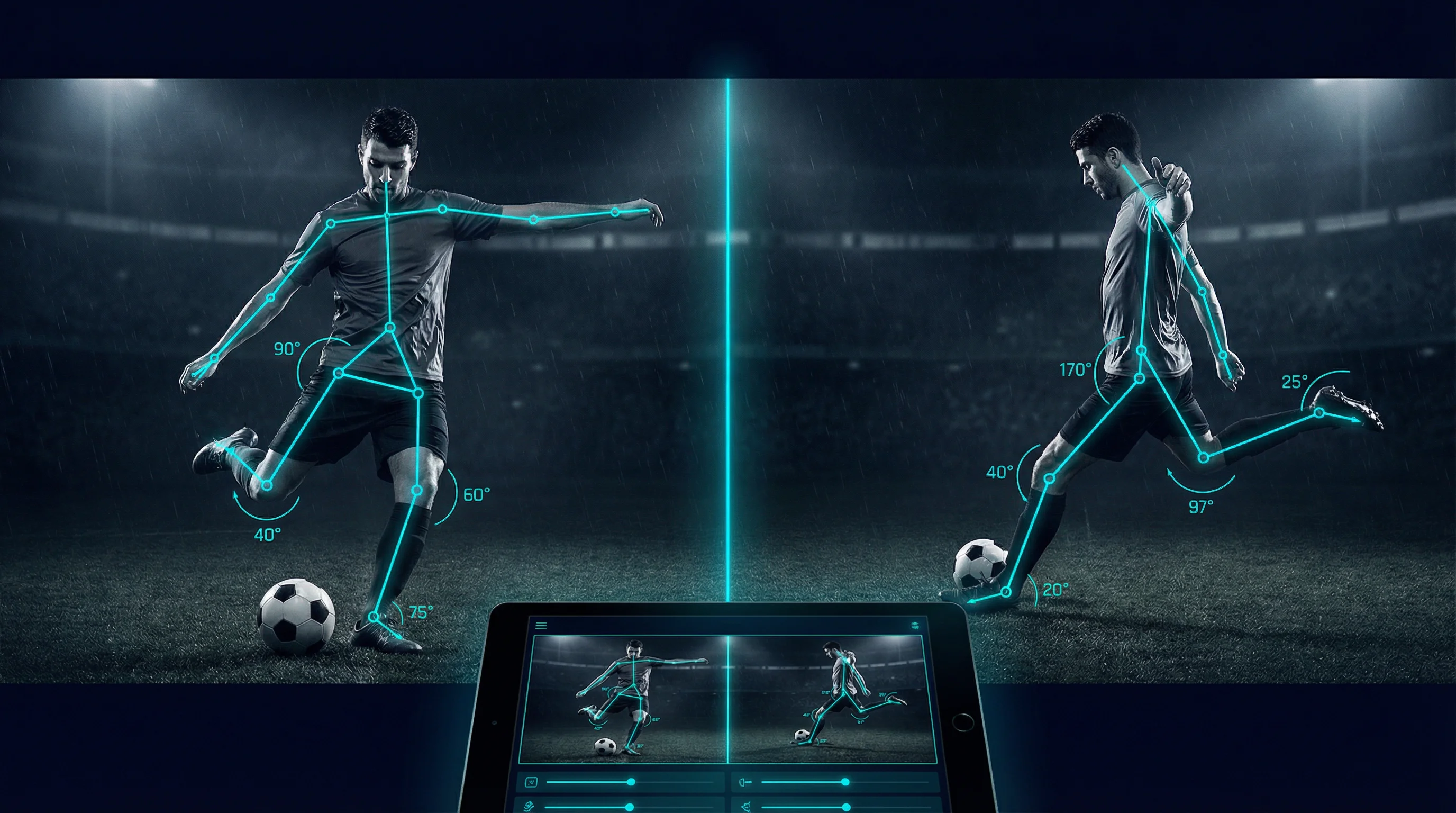 Fußball-Technikanalyse aus zwei Perspektiven mit MovAcam