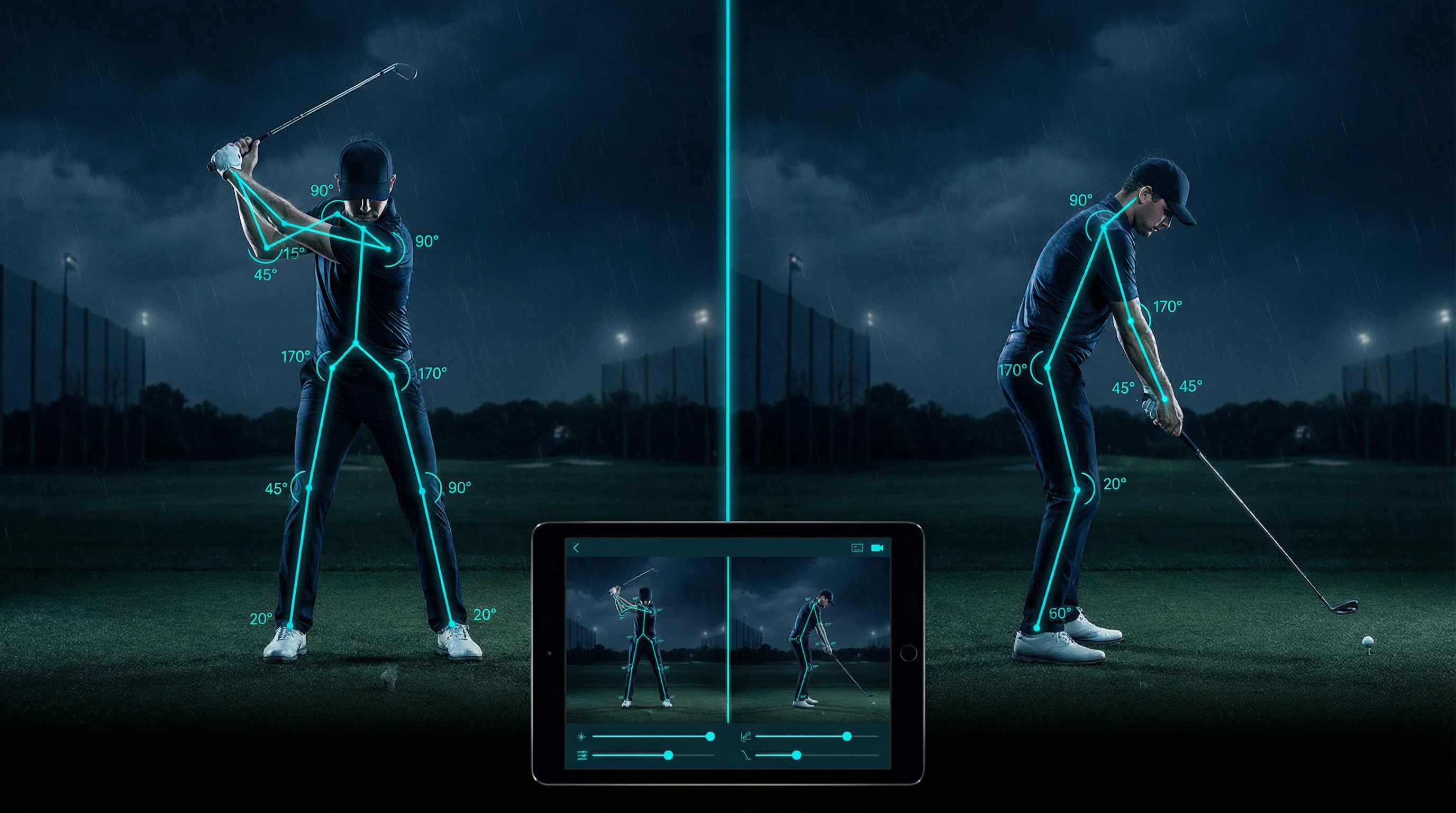 Golf-Schwunganalyse aus zwei Perspektiven mit MovAcam