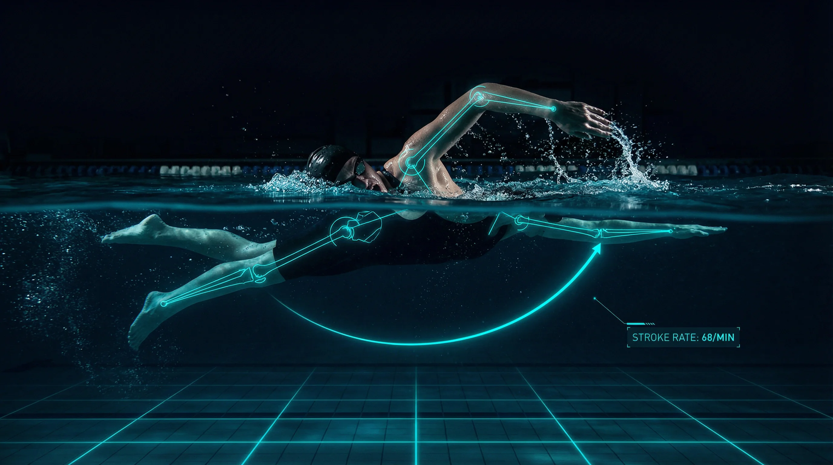 Schwimm-Bewegungsanalyse mit MovAcam Dual-Kamera-System