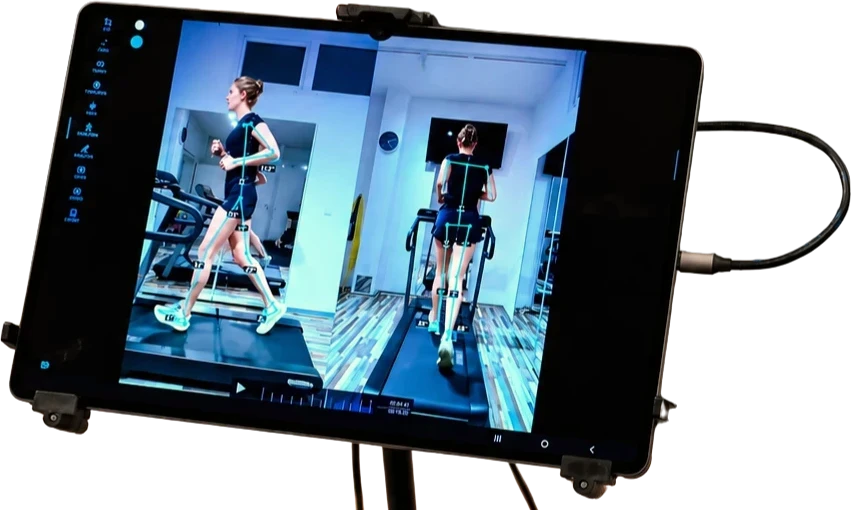 movAcam Software – Skeleton-Tracking mit Gelenkpunkten und Winkeln auf dem Tablet